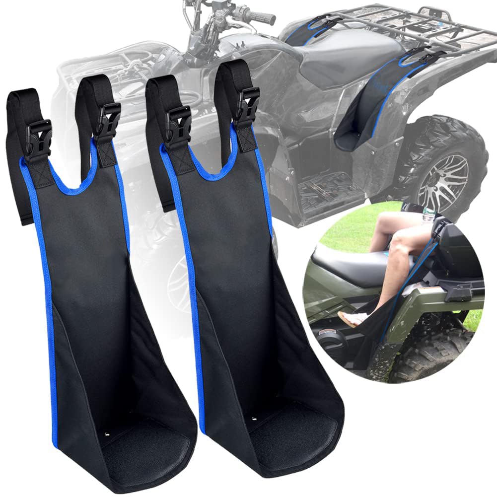 Photo 1 of Sresk ATV Rear Passenger Foot Rest,Universal Adjustable Foldable Wear-resistant Rear Foot Pegs Compatible With Sportsman Rancher Griz(Blue Piping)