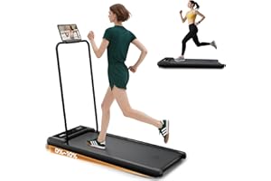 CANISFLAX Portable Walking Pad with Handle Bar, 2.5HP Treadmill with Incline, Under Desk Treadmill for Home, 300LBS Capacity, Remote Control, Compact Walking Pad with Clear LED Display