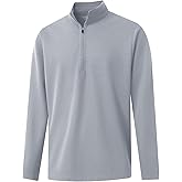 Rouen Quarter Zip Pullover Men Performance Dry Fit Athletic Casual Golf Mock Neck Long Sleeve Pullover Half Zip Sweatshirt