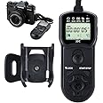JJC Intervalometer Shutter Release Timer Remote Control for Fujifilm Fuji X100VI X-T5 X-T4 XT3 XT2 X-H2 X-T30 II XT20 XT10 GFX100S GFX100 GFX50S GFX50R XPro3 XPro2 X-T100 X-E3 X-E2S X-A10 X100V X100F