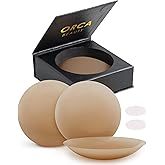 Orca Beauty Nipple Cover - Available in 6 Skin Tones, Adhesive Silicone Reusable Pasties, Covers Stickers