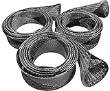 FinFather Tackle 3-Pack of Fishing Rod Protective Covers (Glove, Sock, Tube, Sleeve) Casting & Spinning, Diamondback Design