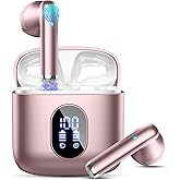 Wireless Earbuds, Bluetooth Headphones V5.4 Stereo Bass Ear Buds with ENC Noise Cancelling Mics,30H Bluetooth Earbuds with LED Display Charging Case, IP7 Waterproof Earphones for Android iOS【Mini】