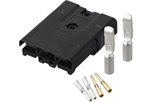 Two-Pole 75A 600V Lithium Battery Connector Kit for Forklifts, Electric Sightseeing Cars & Industrial Equipment — Compression