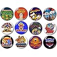 80's TV Cartoons Buttons Pins (set #2)