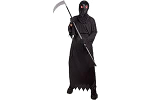 Kangaroo Halloween Scary Costume Grim Reaper Costume For Boys Kids Costume With Glowing Red Eyes