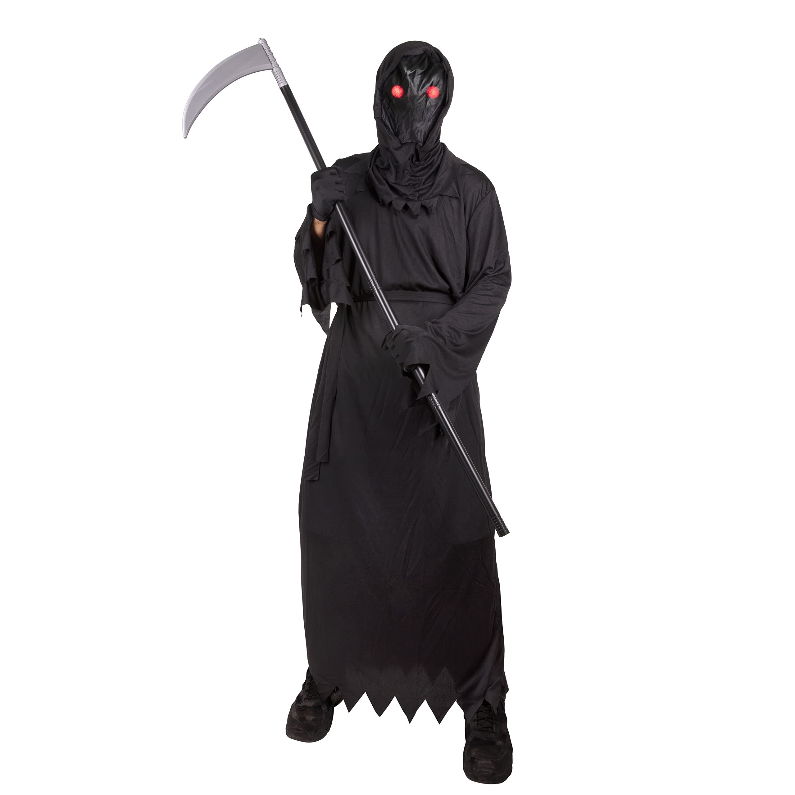 Kangaroo 8-10 Youth Grim Reaper Costume - Halloween Costume for Youth - Creeper Scary Scream Outfit Horror Costume - Creepy Death Demon Cosplay Dress Up - Medium
