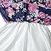 YJ.GWL Girls Dress Denim Floral Skirt with Rose Girls Clothes Kids Skirt