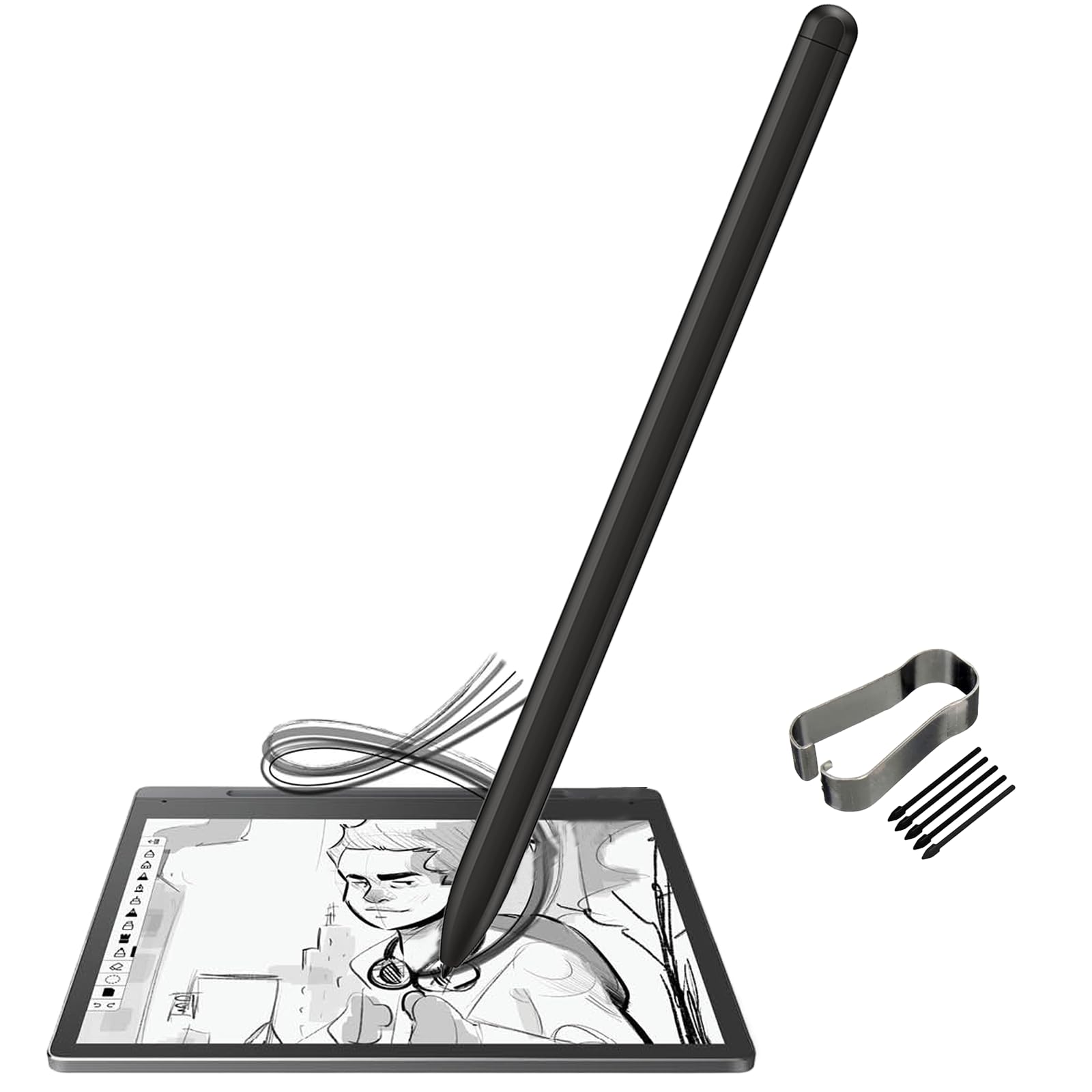 Dakexiong Smart Paper Pen for Lenovo Smart Paper Pen Compatible with Lenovo Smart Paper Pen, No Charing Needed, Instant Handwriting to Text, Drawing and Writing Pencil with Free Pen Tips/Nips, Black