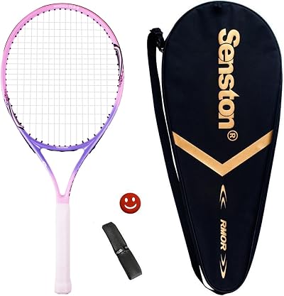 Senston 25'' Tennis Racket Set with Bag | Lightweight Carbon Alloy Racquet