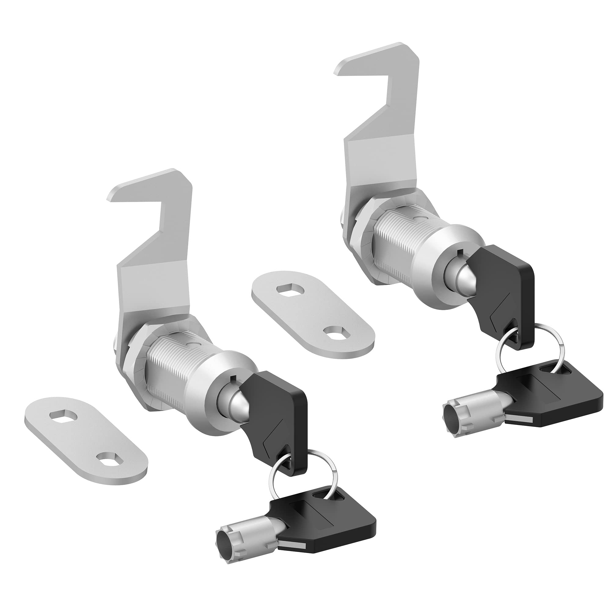 Zinc Alloy RV Cam Locks, Toolbox Replacement, Keyed Alike (2 Pack 1-1/8")
