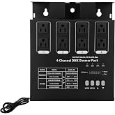GMKYH Dmx Dimmer Pack 4 Channel,Dmx512 Dimmer Pack | Lighting Controller, DMX 4-Channel Dimmer Pack Suitable for Stage Lighting Control