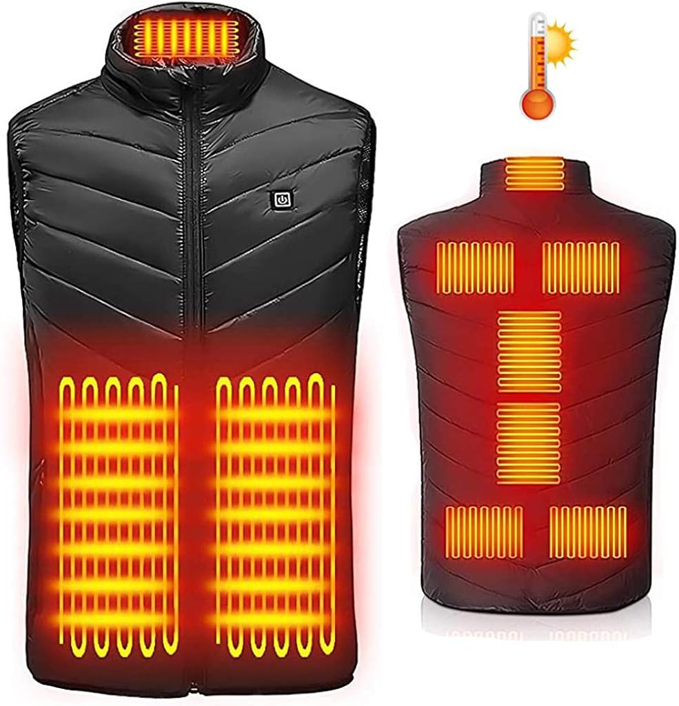 9 Heating Zones Heated Vest Jacket Washable Adjustble Temperature for Women Men Amazon.ca