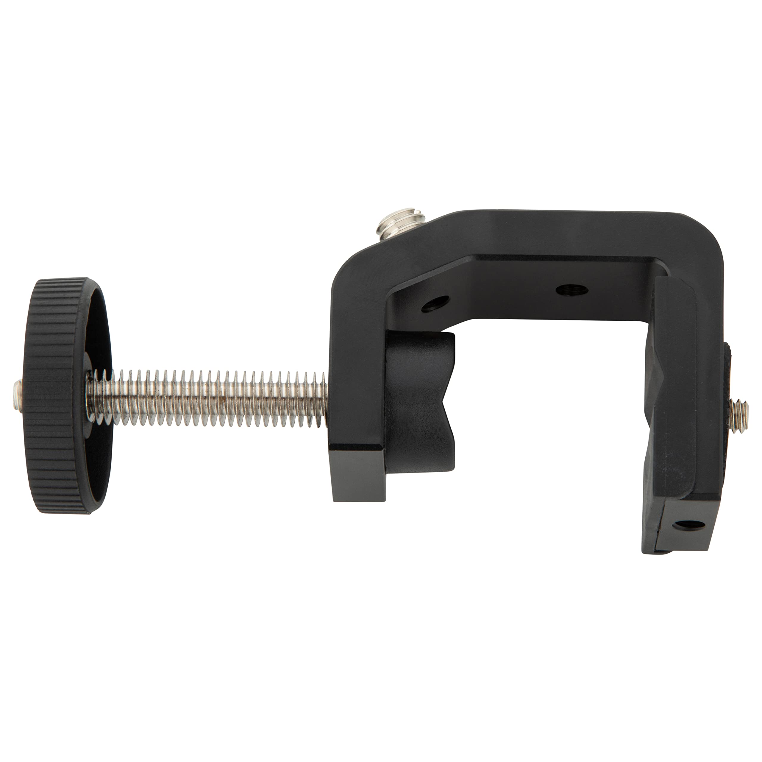 Katai - Aluminium C Clamp Desk Mount – Universal Heavy Duty Desktop Holder for Workbench & Tables, Rubber Pad Grip, 1/4 & 3/8 Thread Holes