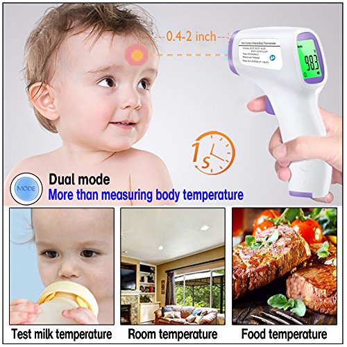 Forehead Thermometer with Voice Reading.Digital Infrared Non-Contact Suitable for Baby, Toddlers and Adults And Object with Instant Results