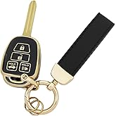 vurbemes 360 Degree Soft TPU Protector Key Fob Cover Case Compatible with Toyota Corolla 2014 2015 2016 2017 2018 2019 Camry 2014-2017 Tacoma 2016-2018 Keyless Entry Remote Control Key Fob (Black)