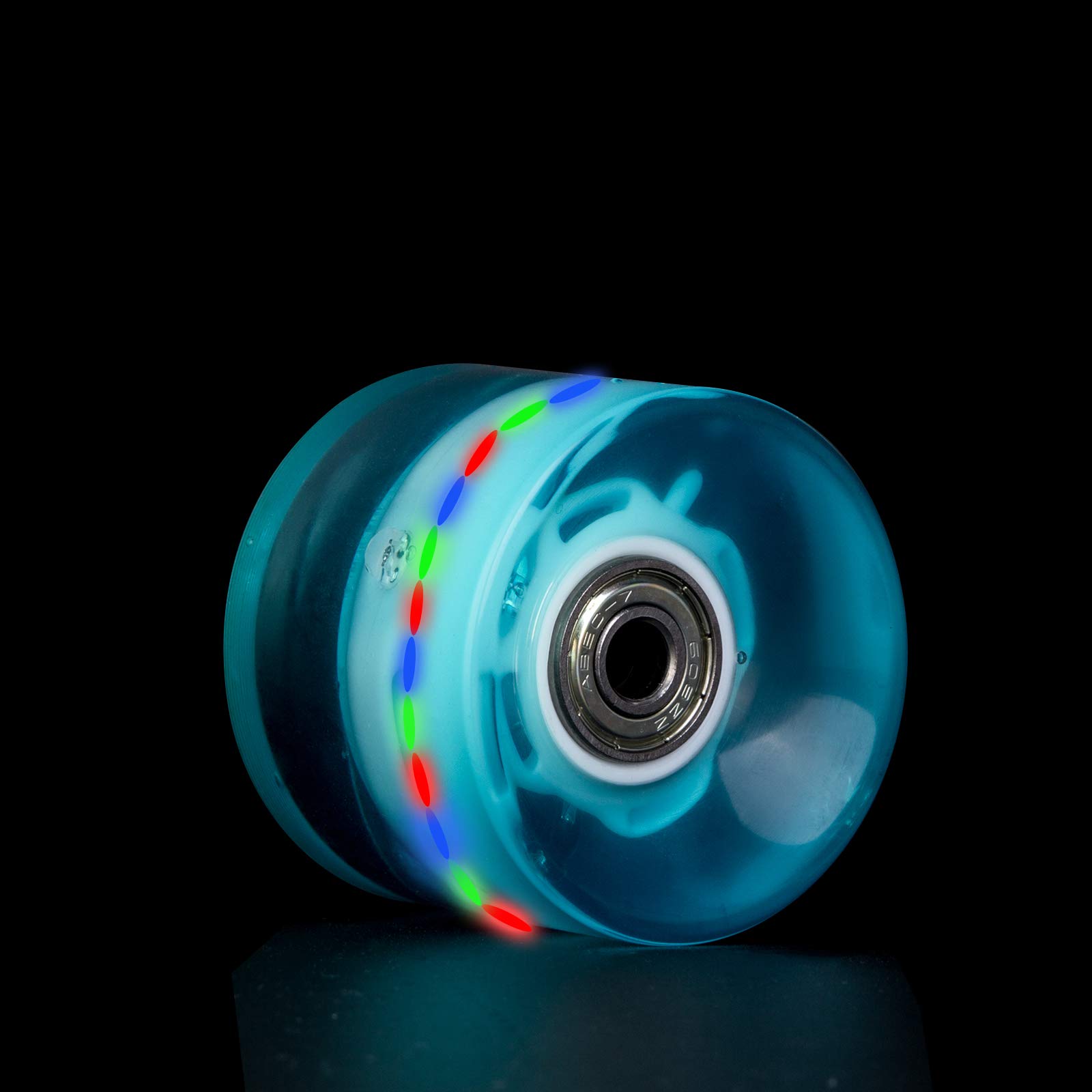 NONMON 4X Skateboard Wheels 60mm 78A LED Light Replacement Longboard Wheels Cruiser Wheels with ABEC-9 608ZZ Bearings, Blue