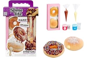 Slime Life Choco Icing Round & Cream Filled Donuts DIY Slime Kit - Unboxing Ingredients to Make, Smash, and Stretch Your Food