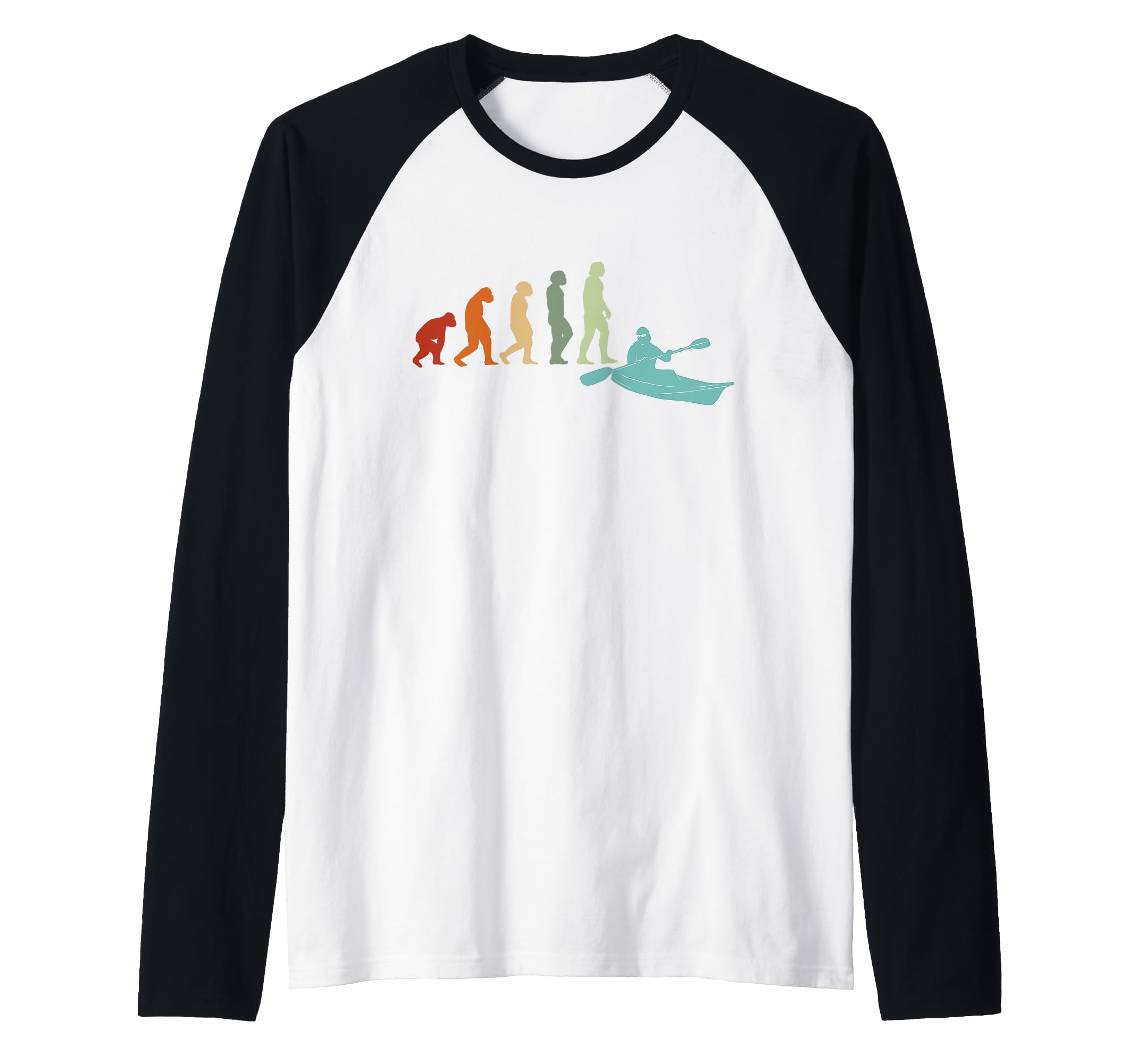 KAYAKS Canoes RAFTING Vintage KAYAKER Kayaking Raglan Baseball Tee