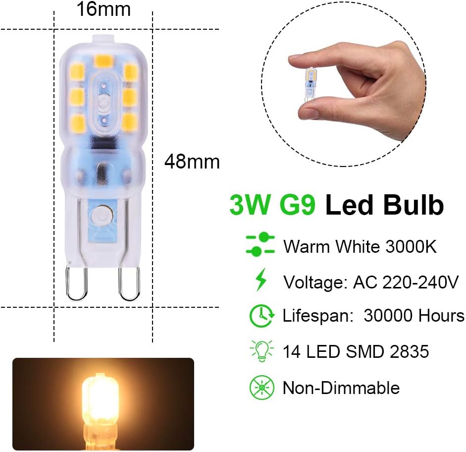 Tailcas G9 LED Light Bulbs 3W - Image 3