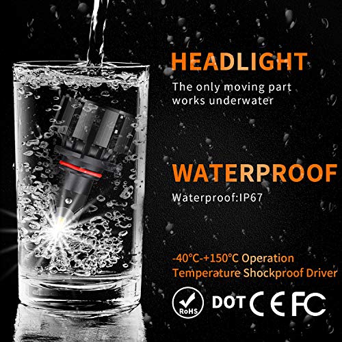 Ravmix LED Headlight Bulb Conversion Kit - 9006 HB4-9600Lm Super Bright 60W White 6000K 9006 Led, Focused High/Low Beam, Upgraded CSP LED Chips, 50000 Hours Life