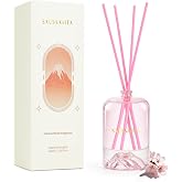 Reed Diffuser Set Volcano Design Cherry Blossom Scent, 3.28 fl.oz Diffuser with Sticks for 60 Days, Home Fragrance Reed Diffuser for Bathroom Shelf Decor &amp; Room Freshener