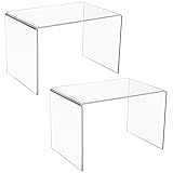 Jusalpha 2-PC Large Clear 5mm Acrylic Riser for