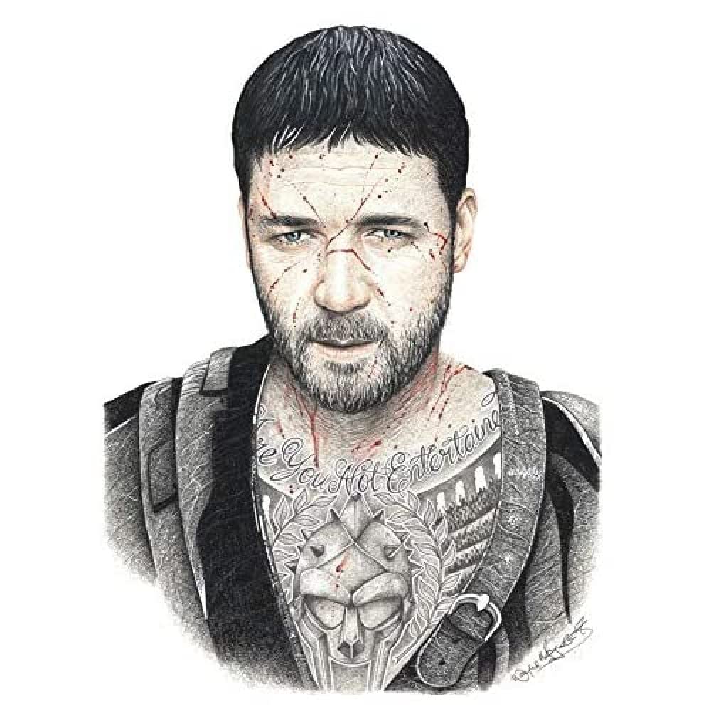 Wee Blue Coo Wayne Maguire Tattooed Gladiator Maximus Inked Ikon Canvas Print