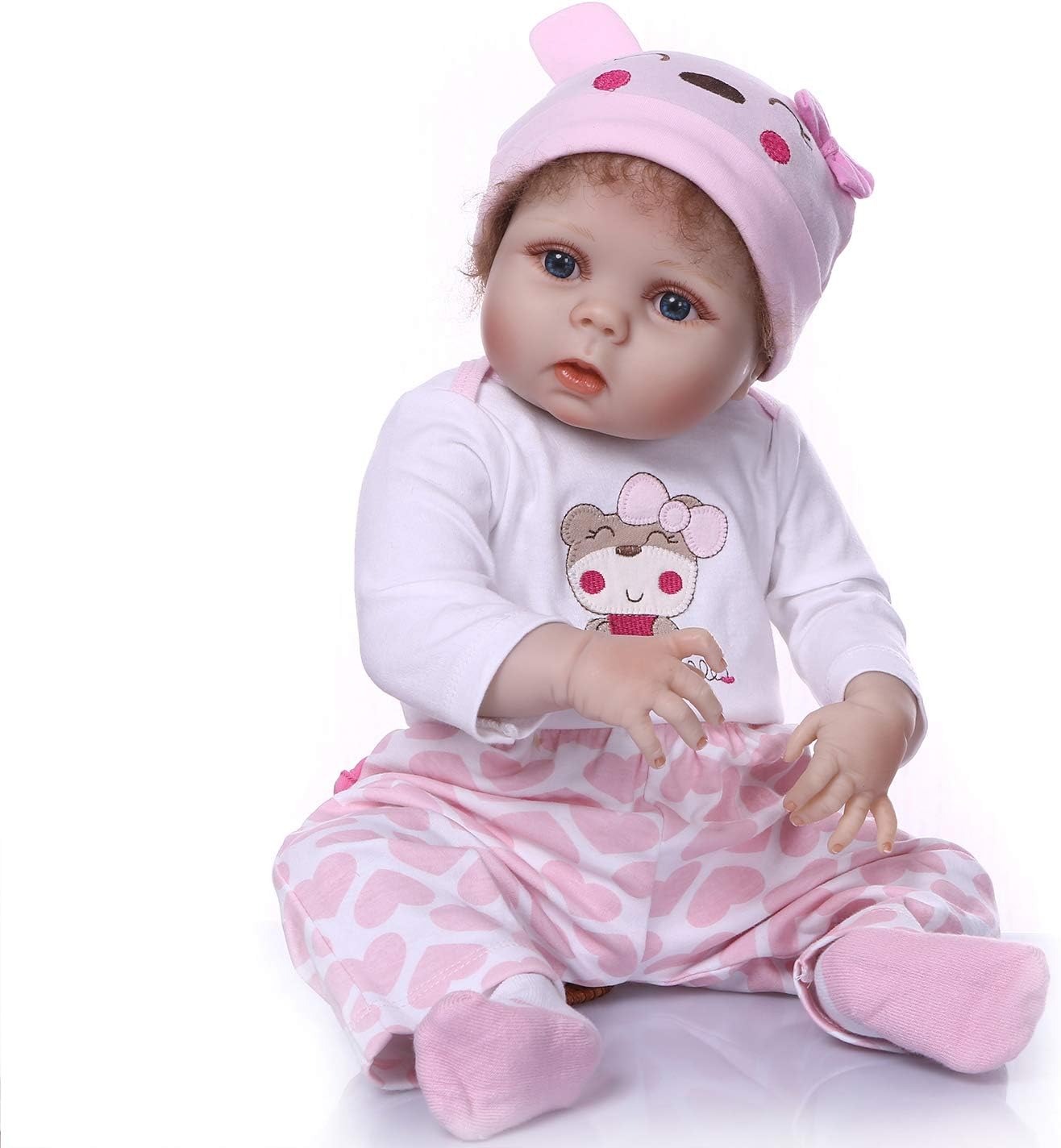 Estiloss Com Npkdoll Jolie Bebe Poupee Reborn 22 Pouces 55cm Dur Silicone Garcon Fille Cadeau Pour Noel Et Anniversaire 03 Jeux Et Jouets Poupees Et Poupons