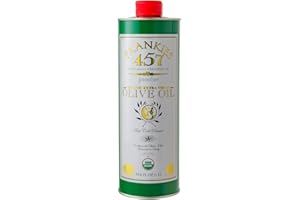Frankies 457 Organic Extra Virgin Olive Oil - Premium Castelvetrano Olive Oil - Harvested in Sicily - Pure Authentic Italian - Monovarietal - Rich in Flavor - First Cold Pressed - 33.8 fl oz (1 L)