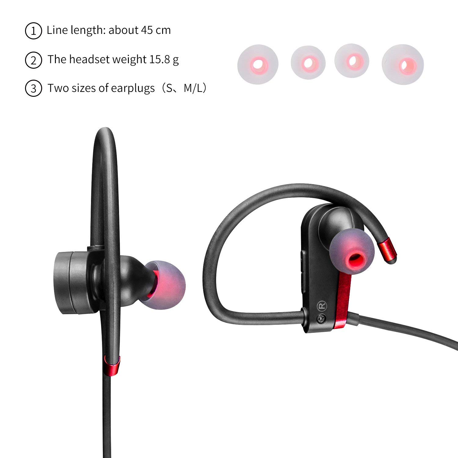 Sepoveda Bluetooth Headphones Wireless Earbuds with Mic| Sweat Proof Headphones, Noise Cancelling Tech, Crisp Sounds, HD Stereo Bass & Secure Fit