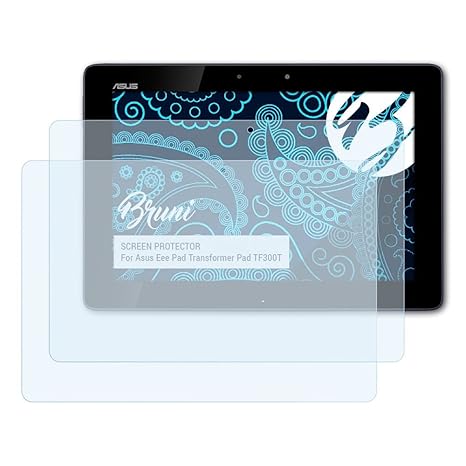 Bruni Schutzfolie für Asus Eee Pad Transformer Pad TF300T Folie, glasklare Displayschutzfolie (2X)