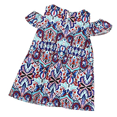 Girls Princess Dress, Mosunx Off Shoulder Print Bohemian Dress Clothes Outfits (Suitable for ages:5-6years old, Multicolor) - Thumbnail 5