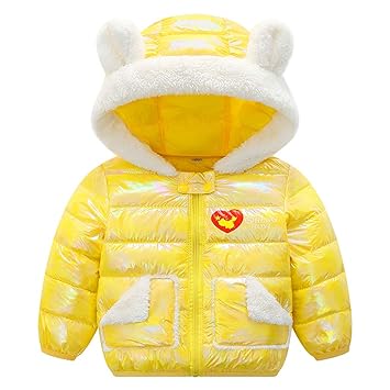 girls yellow puffer coat