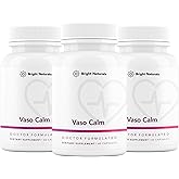 Bright Naturals Vaso Calm - Healthy Blood Balance Supplement - Features Fermented Garlic, Celery and Grape Seed Extract, Hibiscus, and Vitamin K2 - Made in The USA, 180 Capsules