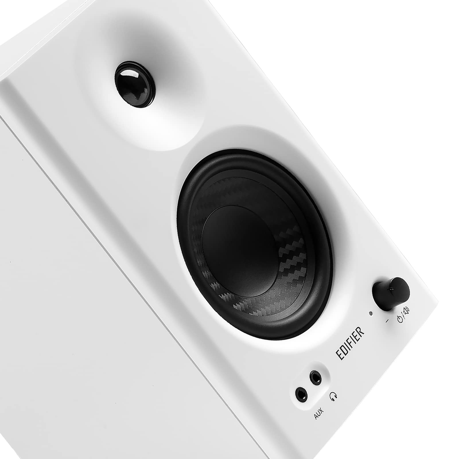 Edifier MR4 kompakte 2.0 Studiomonitore (42 Watt) mit Class-D Verstärker und Zwei wählbaren Klangmodi, Weiß 3