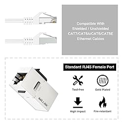 iwillink 10Gbps CAT7 Coupler RJ45 Keystone Shielded