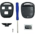 Replacement Keyless Entry Remote Control Key Fob Case Fit for Toyota Land Cruiser Key Fob Shell Cover No Chip(3 Button)
