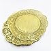 LoBake 12 inches golden round paper lace doilies cupcake bread placemats home dinner tableware 100 pieces per pack