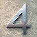 Modern House Number - Brushed Aluminum - Modern Font 6
