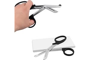 2PCS Professional Stainless Steel Diaphragm Scissors with Black Handle for Trimming Dental Vacuum Forming Thermoforming Mater