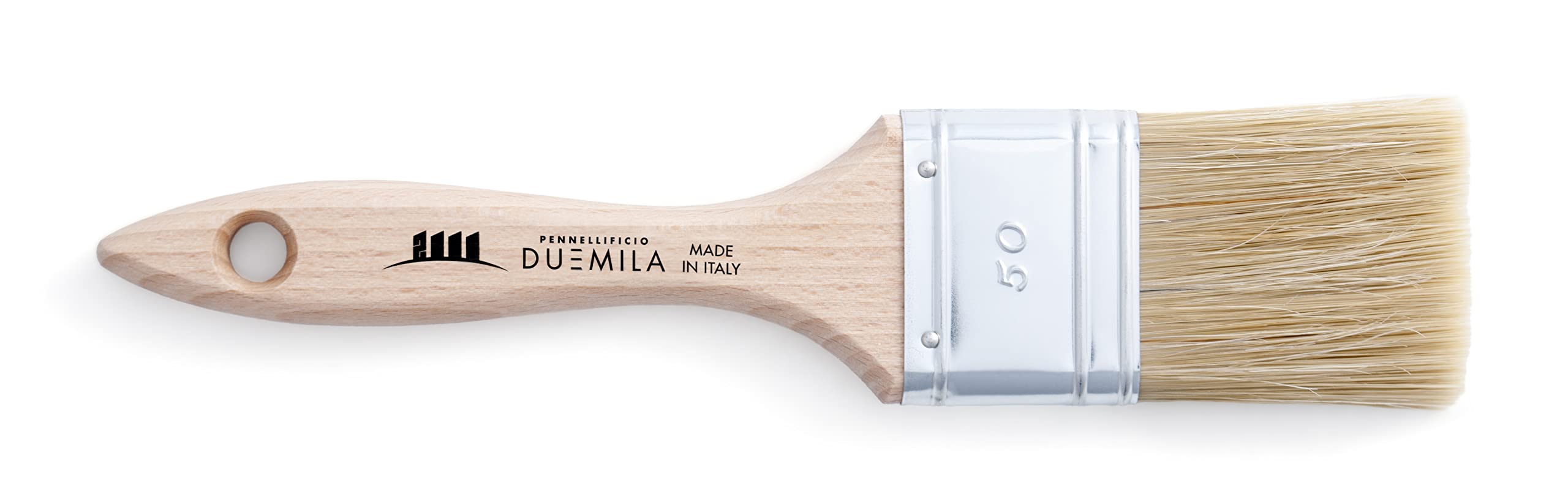 PENNELLIFICIO 2000 Painting Brush with Painted Wooden Handle, Universal Brush for Varnishes and Paints, Walls, Wood, Iron, Width of Bezel 50 mm - Made in Italy
