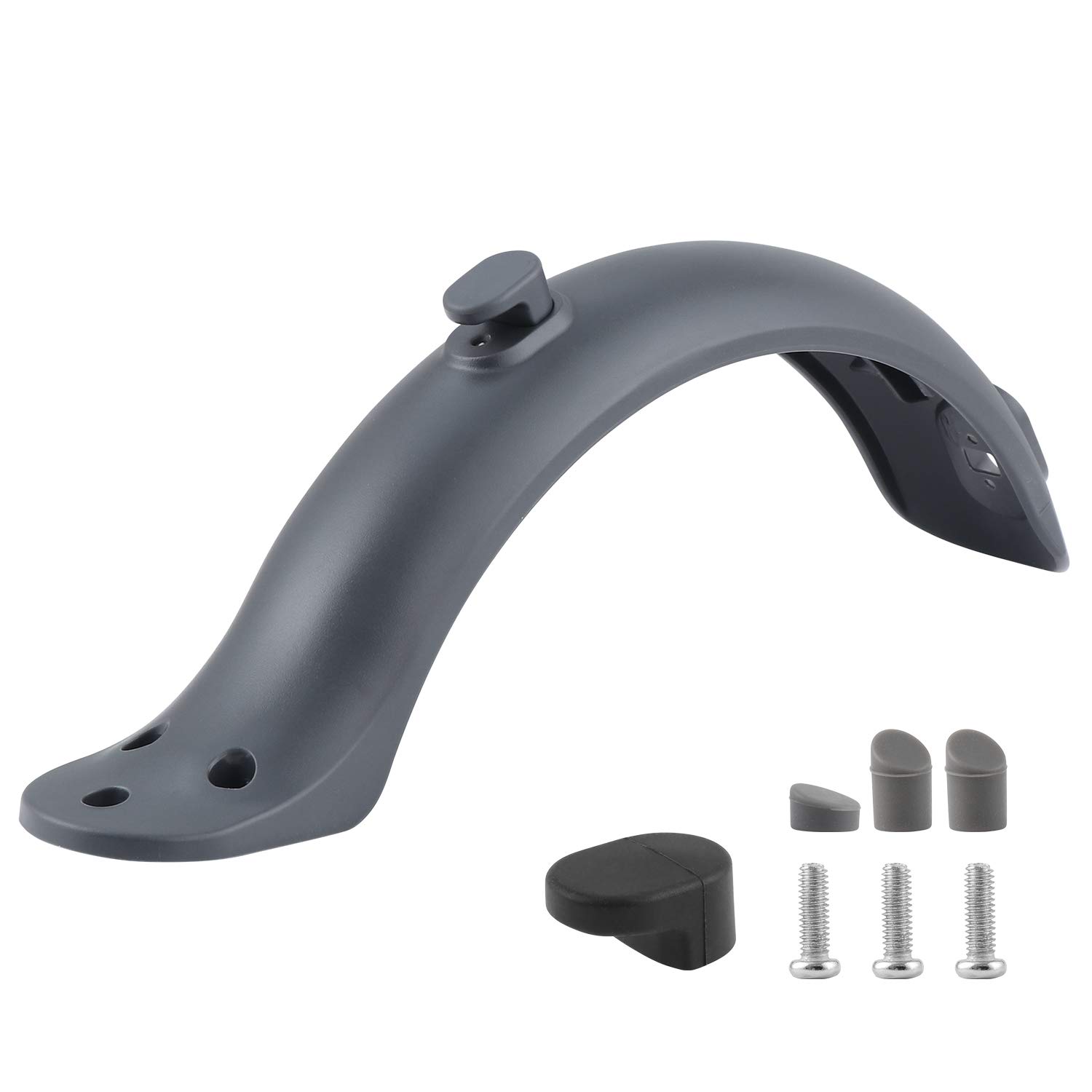 Coolty Rear Fender for Xiaomi M365/ M365 Pro Scooter Replacement Accessory with Screws, Screw Caps and Protection Cap(Black)