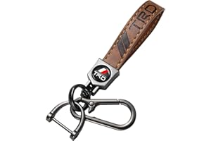 PPODKS for TRD Keychain, Car Keychains Suitable for TRD Racing Development Sequoia Tundra Tacoma 4Runner PRO, Key Chain Keyring with Logo With Unisex Car Accessories,Family Present Brown