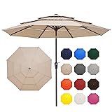 JEAREY 9FT 3 Tier Patio Umbrella Outdoor Market