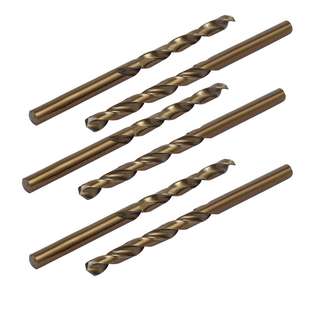 Sourcingmap 5.3mm Drilling Dia Straight Round Shank HSS Cobalt Metric Twist Drill Bit 6pcs