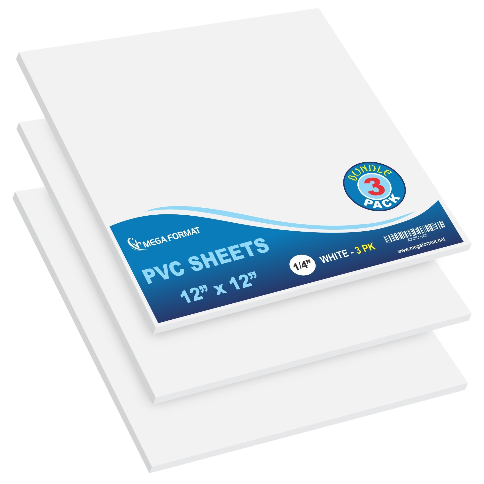 Mega Format Expanded PVC Plastic Sheets - 12" X