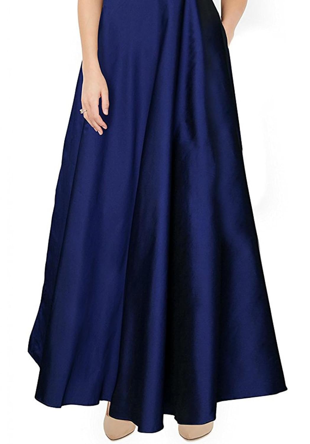 holyday women's western wear cotton silk plain gown stitched