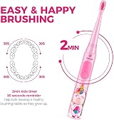 Vekkia Sonic Rechargeable Kids Toothbrush 3 Modes IPX7 Pink view 4
