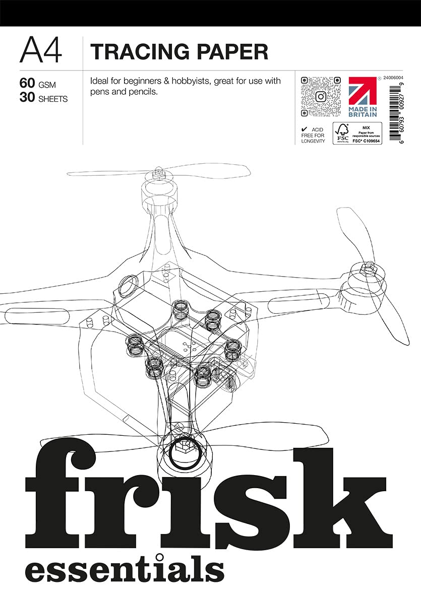 Frisk 24006004 Essentials Tracing Paper Pad, White, A4